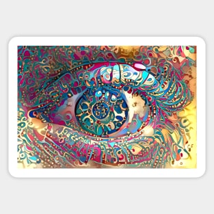 My Left Dreaming Eye Sticker